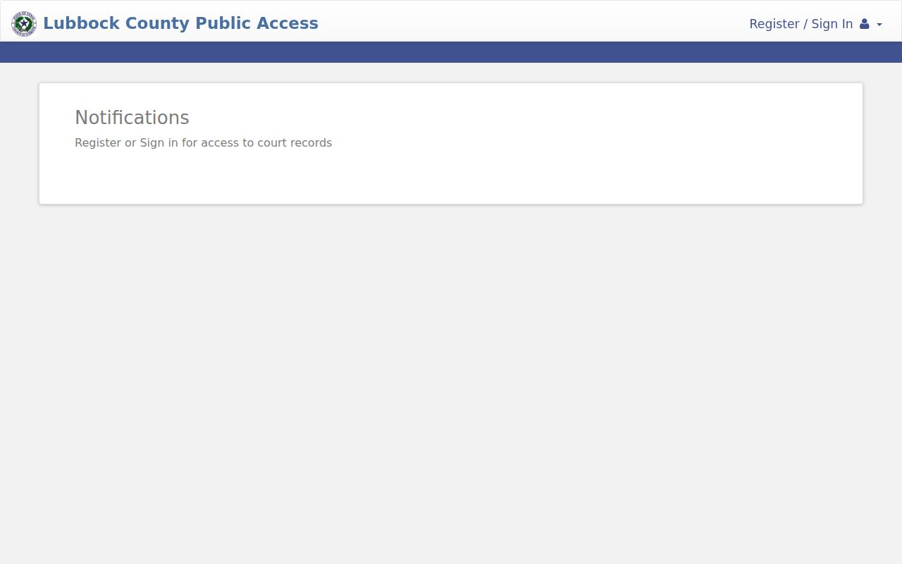 Lubbock County criminal court case public access portal